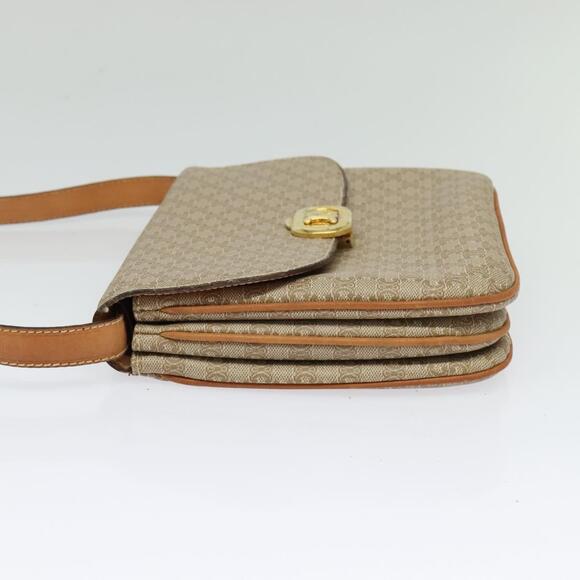 CELINE Macadam Canvas Shoulder Bag Pvc Beige Gold - Picture 4 of 13